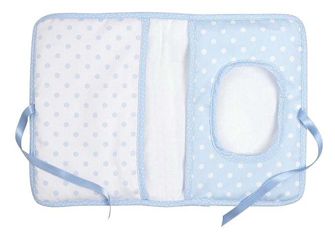 Diaper and Wipes Bag, Portable Diaper and Wipes Bag Organizer, with Booklet Opening, Gift Idea for Future Parents, 100% Made in Italy, Light Blue Colour, grey, AMA1717B