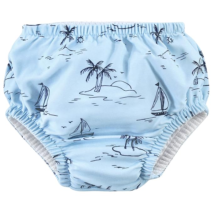 Hudson Baby Unisex Baby Swim Diapers, Tropical Leaves, 0-6 Months
