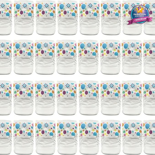 Pail Buddies Baby Doll Diapers Refill Value Pack | Compatible with Baby Alive Dolls 10–14 Inch That Drink & Wet / Poop | Secure Tabs, Absorbent & Kid-Friendly | Doll Accessories | 32 Count