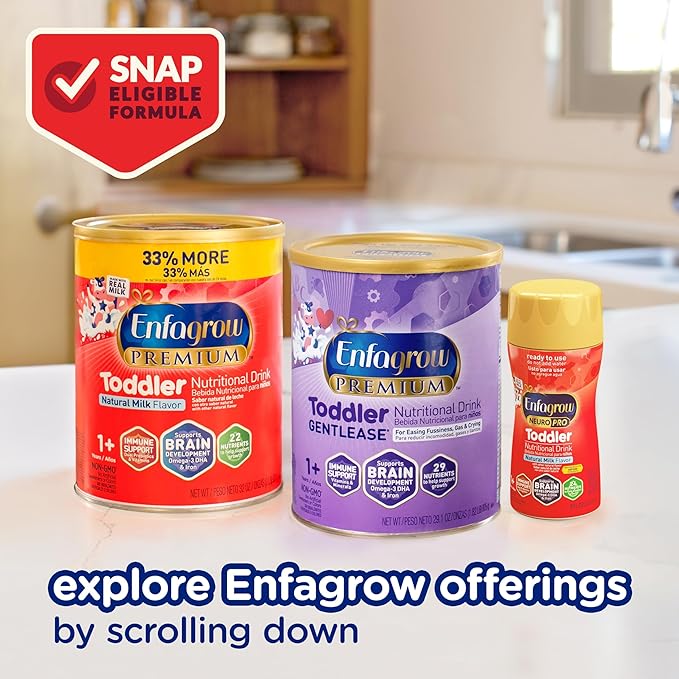 Enfagrow Premium Toddler Milk Nutritional Drink, Enfagrow Toddler Drink, Try Our Brain-Supporting Trio, 24oz Can