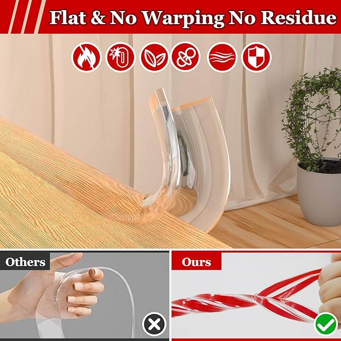 Edge Corner Protector Baby Proofing with 4 Corners Protector, Self-Adhesive Furniture Corner Guard & Edge Safety Bumpers, Table Edge Corner Protectors Covers (0.8in Wide, 16.4ft with 4 Corners)