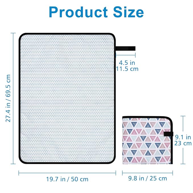 Accmor Portable Diaper Changing Pad, Waterproof Baby Changing Mat, Foldable Portable Travel Changing Pads for Baby, Triangle