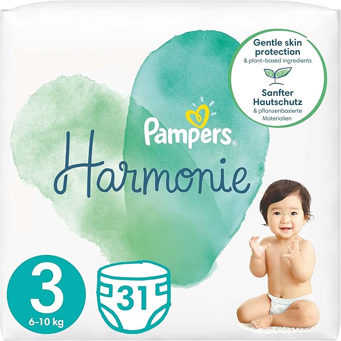 Pampers Harmonie (Pure) Nappies Size 3, 6-10 kg, 31 Count