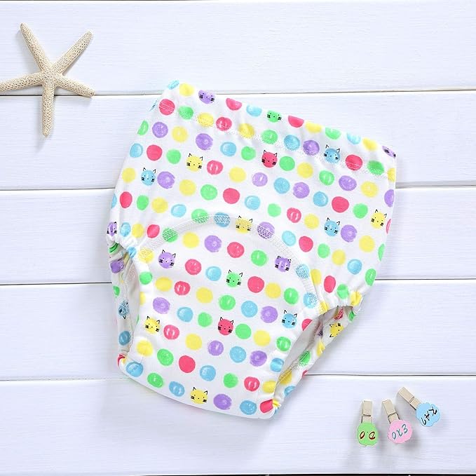 4 Pack Baby Toddler Reusable Toilet Pee Potty Training Pants Cloth Diapers Underwear