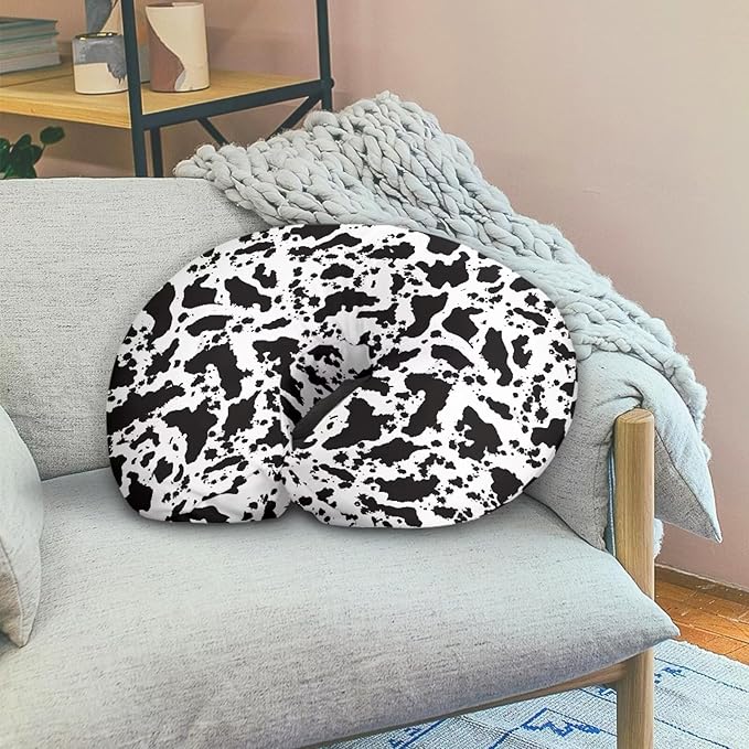 Black and White Cow Nursing Pillow Cover Slipcover Soft Maternity Breastfeeding Newborn Infant Feeding Cushion Cover Machine Wash & Quick Dry