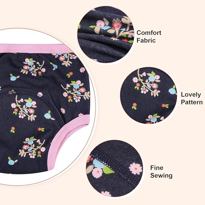 MooMoo Baby Potty Training Underwear for Boys Absorbent Toddler Training Pants for Girls 2T-6T