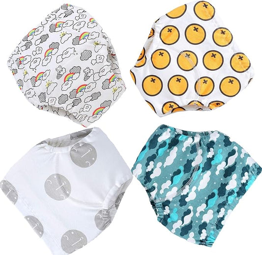 4 Pack Baby Toddler Reusable Toilet Pee Potty Training Pants Cloth Diapers Underwear