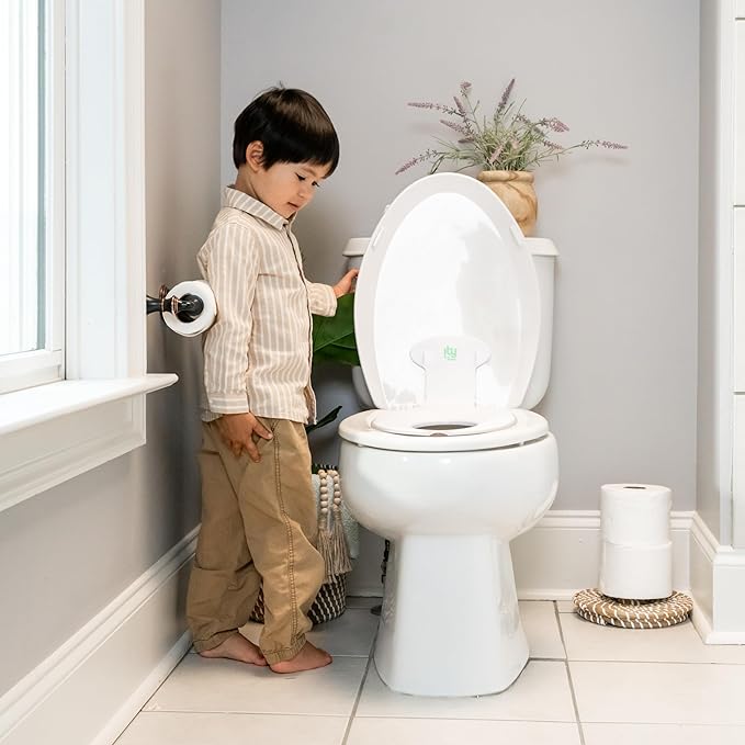 Ingenuity: ity by Ingenuity Flip & Sit Potty Seat 2pk (White) – Easy to Set Up & Remove Potty Training Seat That Attaches to Adult Toilet Seat