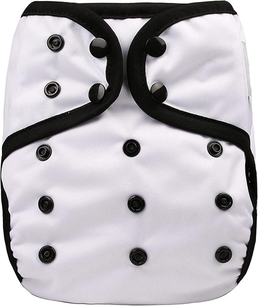 OsoCozy One Size Cloth Diaper Covers - Adjustable Snap Fit & Double Leg Gussets for Baby Boys & Girls from 8-35 Pounds. Use with Prefold, Flat or Fitted Cloth Diapers or Snap-in Inserts.