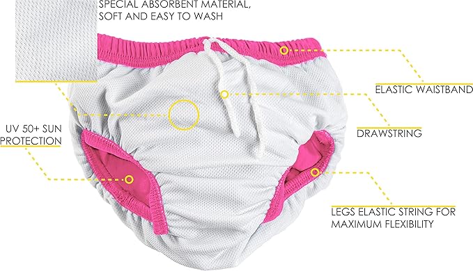 Cressi Babaloo Swim Diaper: Reusable, Water-Resistant, Toddler Size 3T-4T, 22-38 lbs, Unisex, Cotton Lining, 1 Pack