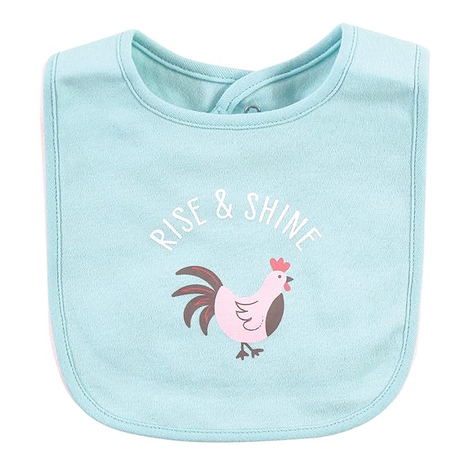 Hudson Baby Unisex Baby Cotton Bibs, Hogs And Kisses, One Size