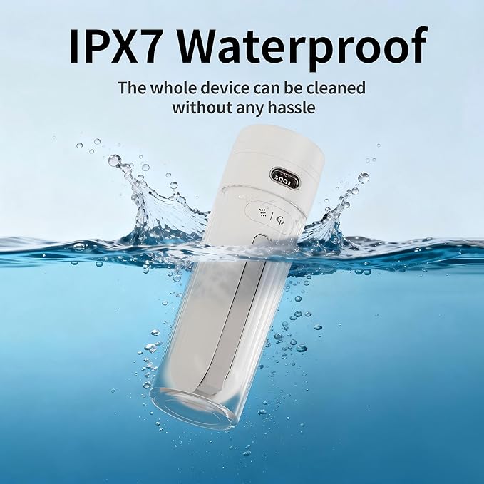 Portable Baby Bidet & Cloth Diaper Sprayer - Travel Irrigator for Baby Butt Cleaning, Rechargeable Handheld Sprayer, 28mm Bottle Compatible (White)
