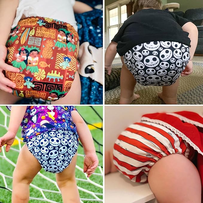 Mama Koala 1.0 Pocket Cloth Diapers for Babies, 6 Pack Pocket Shell Only (NO Inserts) - One Size Washable and Reusable Pocket Diapers for Newborns and Toddlers - 160013