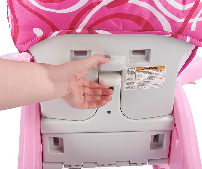 Badger Basket Envee II Convertible Baby High Chair – Infant Feeding Seat, Booster, and Toddler Desk with Tray and Cushion – Pink/White