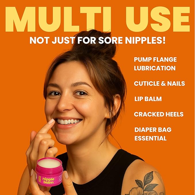 Nipple Balm for Breastfeeding Moms – 100% Natural, Lanolin-Free, Safe for Baby, No Wipe-Off Needed (45g)