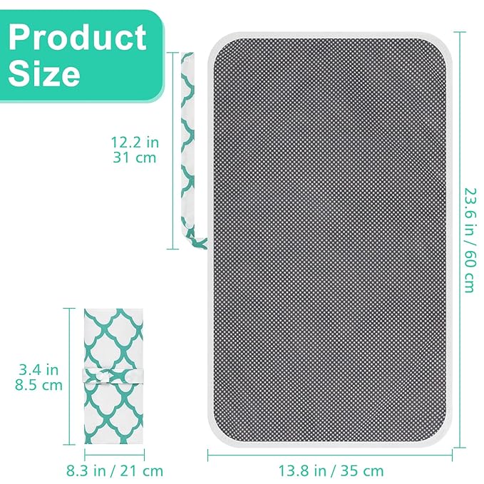 Accmor Portable Diaper Changing Pad, Waterproof Foldable Baby Changing Mat for Travel, Baby Essentials Shower Registry Gifts