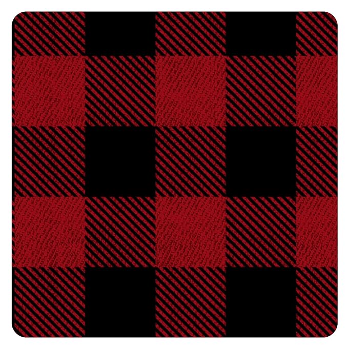 BapronBaby Red Buffalo Plaid Wet Dry Bag - Waterproof Two Zipper Pockets - Reusable for Mealtime, Diapers, Stroller, Snacks, Swimsuits - Machine Washable - 11" x 9"