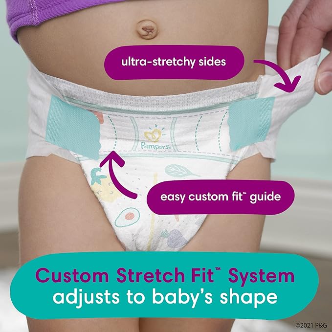 Pampers Cruisers Diapers - Size 3, One Month Supply (174 Count), Disposable Active Baby Diapers with Custom Stretch