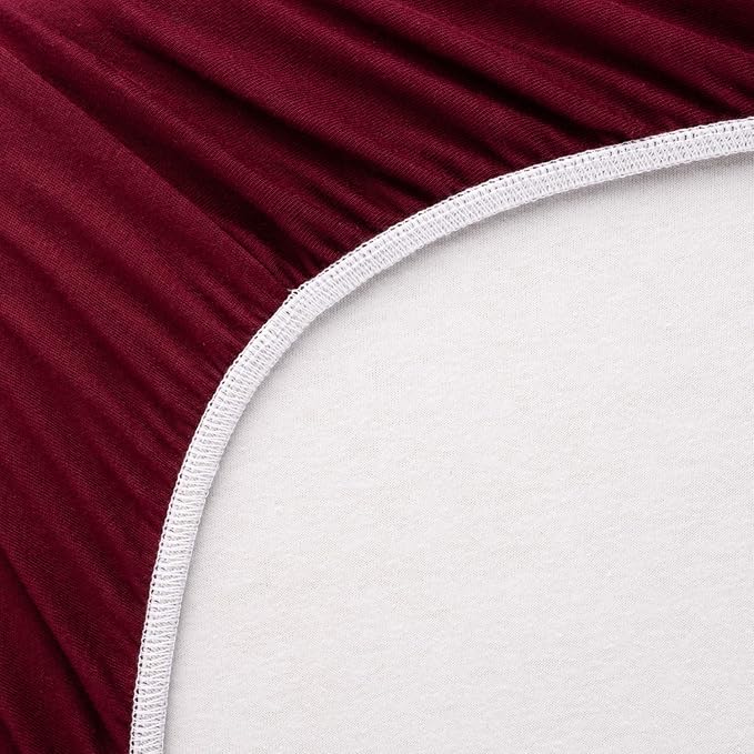 SheetWorld Baby Fitted Bassinet Sheet Fits Nuna Mixx 12 x 29 inches, 100% Cotton Jersey Hypoallergenic Sheet, Unisex Boy Girl, Burgundy, Made in USA