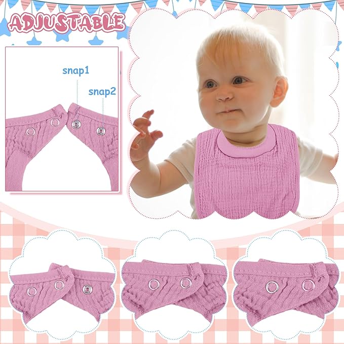 Twistover Newborn Bibs Feeding Bibs for Drooling and Teething Comfy Neck Baby Bib with Padded Absorbent Collar