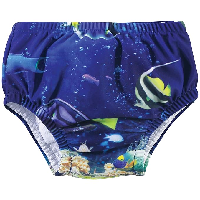 Hudson Baby Unisex Baby Swim Diapers, Coral Reef Dolphin, 18-24 Months