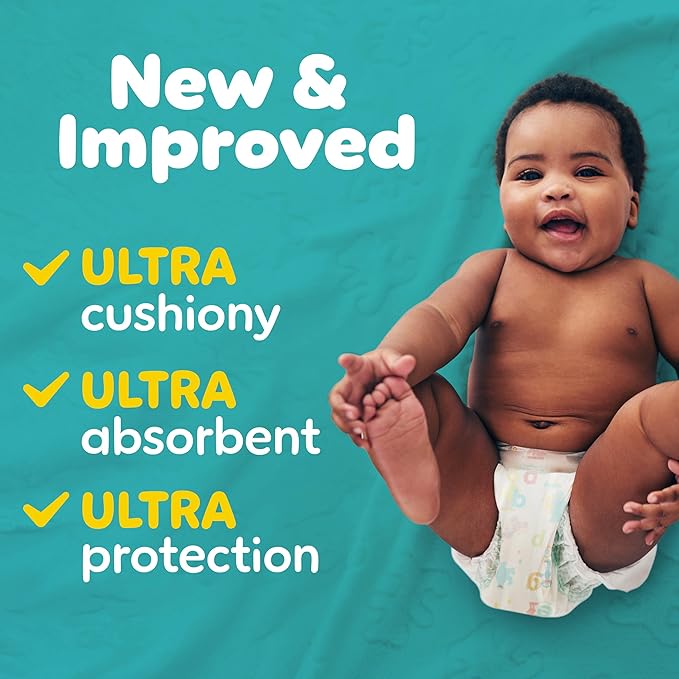 Pampers Baby Dry Disposable Baby Diapers Starter Kit (2 Month Supply), Sizes 1 (252 Count) & 2 (234 Count), with Sensitive Water Based Baby Wipes 12X Multi Pack Pop-Top and Refill (1008 Count)