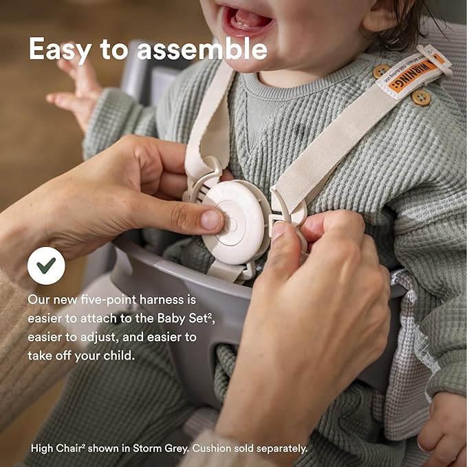 Stokke Tripp Trapp High Chair 2, Warm Brown - Includes Chair + Baby Set with Removable Harness for Children 6-36 Months - Adjustable, Ergonomic & Easy to Clean