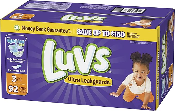 Luvs Diapers Size 3 92 Count