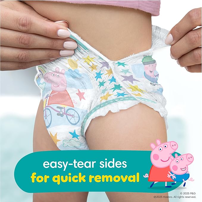 Pampers Easy Ups Pull On Training Underwear Girls, 2T-3T, 2 Month Supply (2 x 140 Count) with Sensitive Water Based Baby Wipes 12X Multi Pack Pop-Top and Refill (1008 Count)