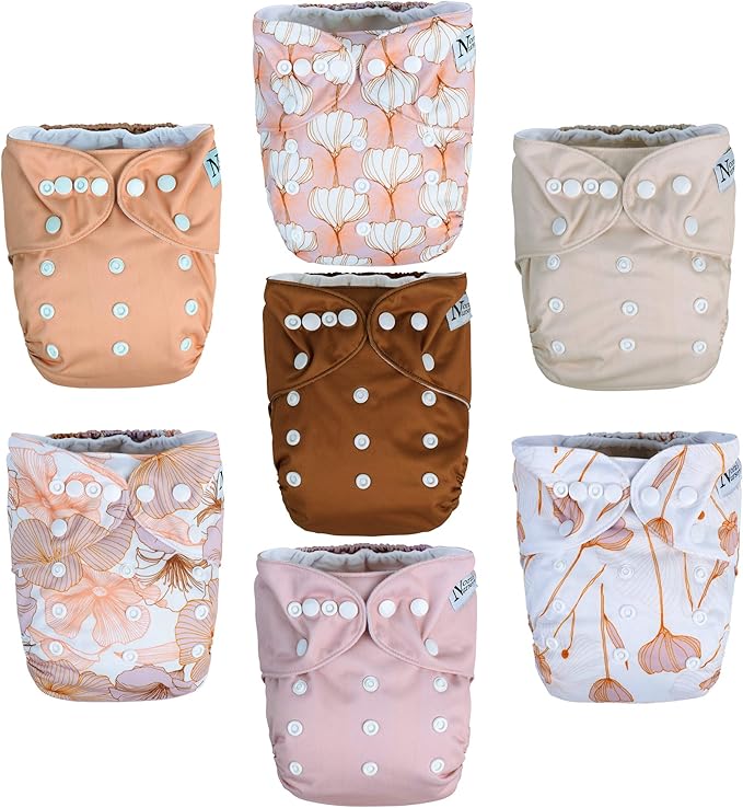 Nora's Nursery Cloth Diapers + 7 Pack Inserts with Snap