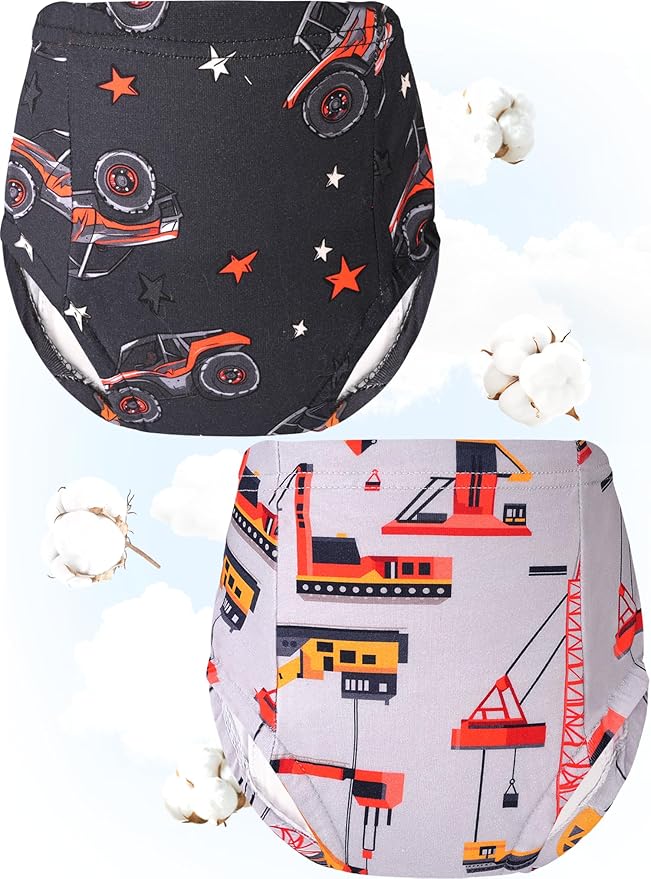 Boys Potty Training Underwear Pee Pants Cotton Absorbent Leak Resistant 4-Pack For Toddler 2t 3t 4t 5t 6 7 8 10