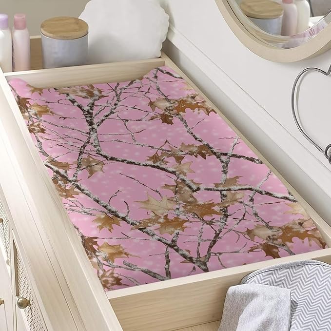 Pink Camo Diaper Change Table Covers Washable Changing Pad Cover for Baby Breathable Changing Mat Cover for Baby Girls Boys Gift for Friends