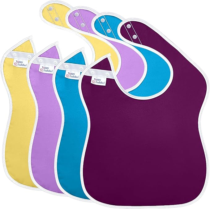 Large Waterproof Baby Bibs for 1-4 years old – Lightweight, Soft & Durable Bibs for Girls and Boys