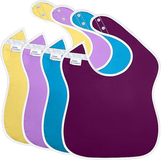 Large Waterproof Baby Bibs for 1-4 years old – Lightweight, Soft & Durable Bibs for Girls and Boys