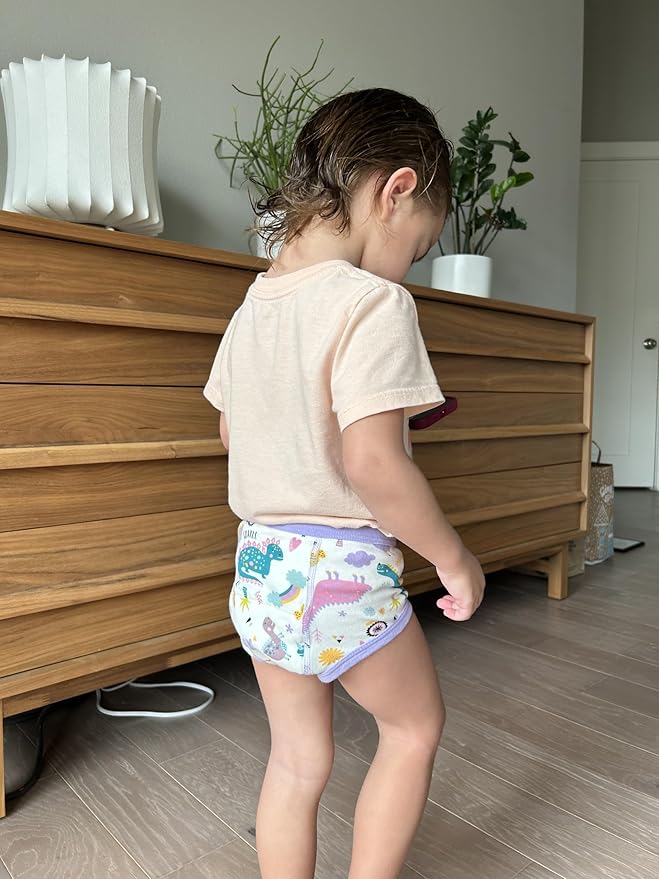 MooMoo Baby Training Underwear 4 Packs Absorbent Toddler Potty Training Pants for Boys and Girls-Cotton Animal Print 2T-6T