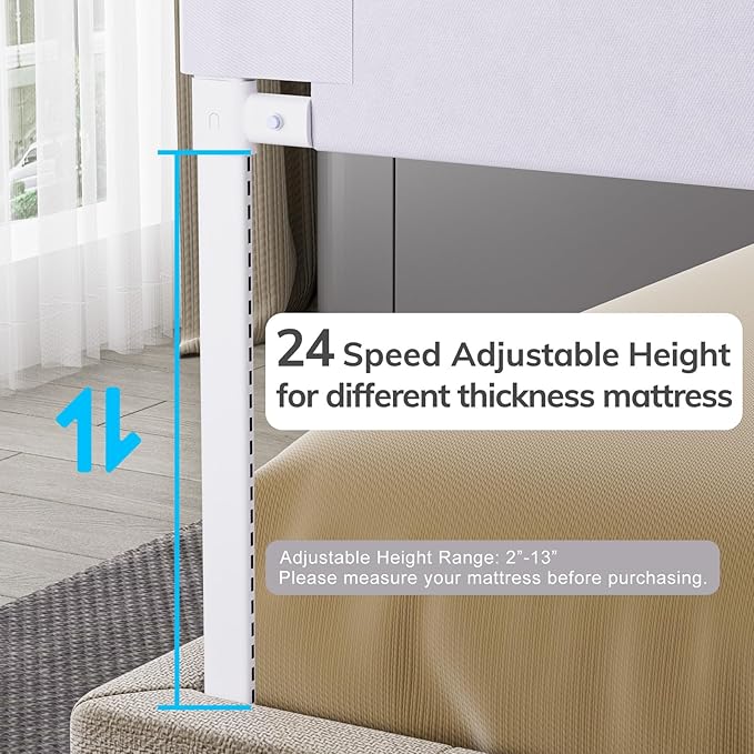 omzer Bed Rail for Toddlers - Toddler Bed Rails with Double Child Lock - Bed Rail for Baby Kids with Pattern - Height Adjustment Guard Rails for Full Size Bed - 1 Pack, 54”