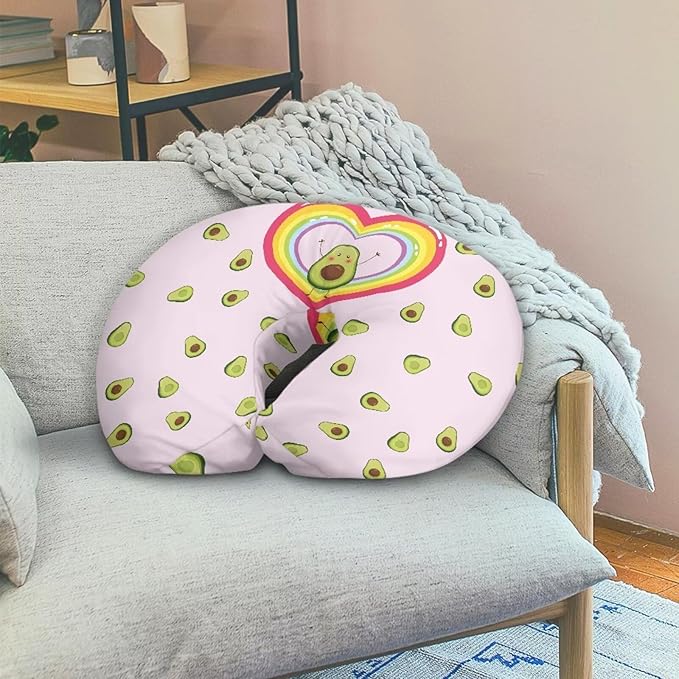 Avocado Nursing Pillow Covers for U-Shaped Breastfeeding Pillow Cowhide Nursing Pillow Case Slipcover Hidden Zipper Design Soft and Skin-Friendly