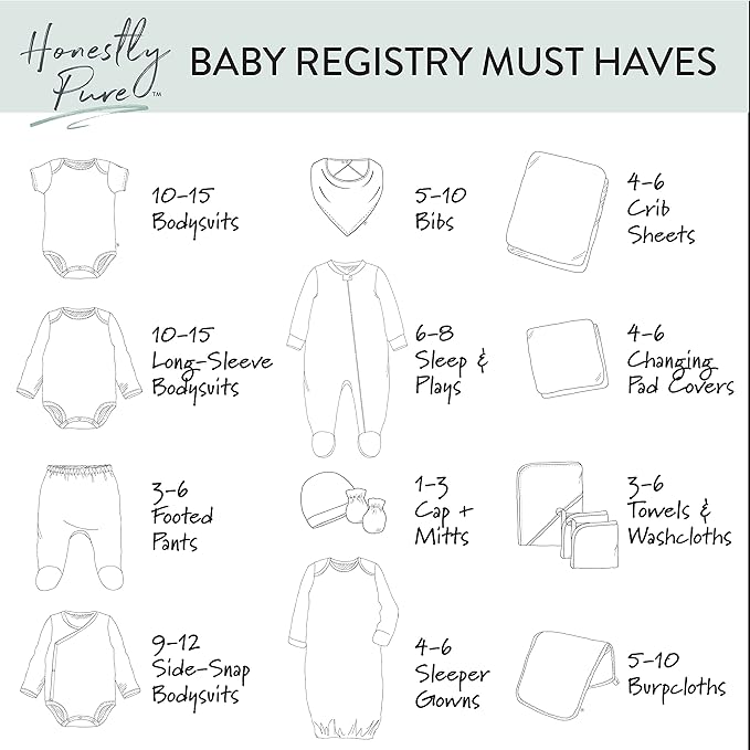 HonestBaby Baby Organic Cotton Multi-layer Burp Cloths Multipack