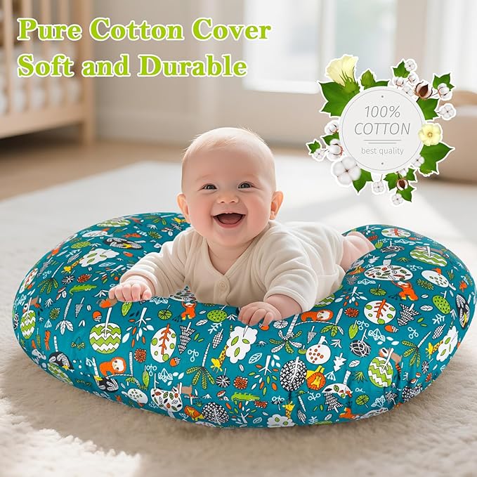 Ergonomic Nursing Pillow for Breastfeeding & Bottle Feeding, Breastfeeding Pillow to Reduce Back Neck Strain, Suitable for Breastfeeding Mom & Baby, Washable Cotton Cover(Matto)