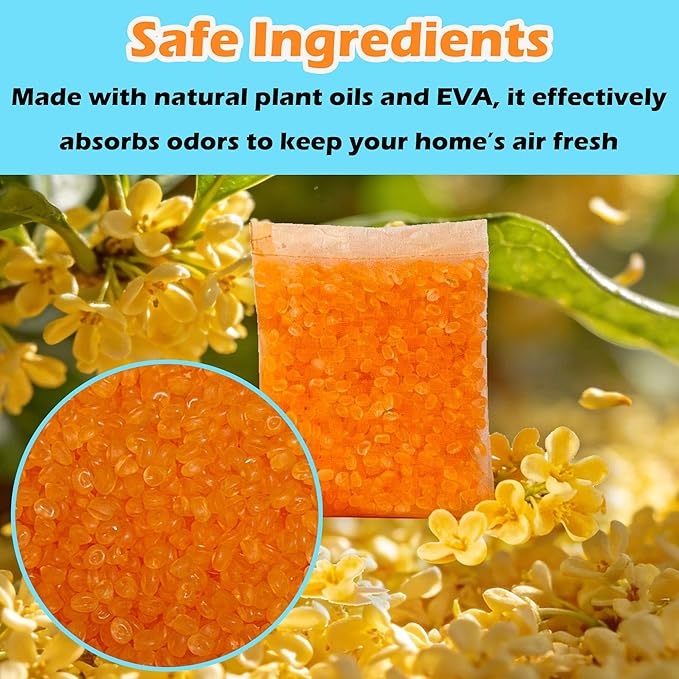 14 Pack Diaper Pail Odor Absorber Refills for Munchkin Step and Pall Diaper Pails, Odor Eliminator Filter Refills for Puck Baking Soda Cartridge (Osmanthus)