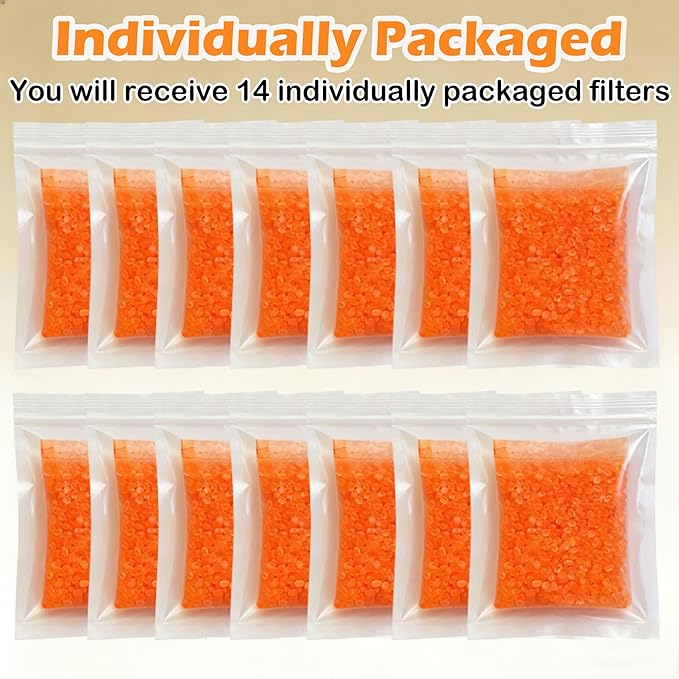 14 Pack Diaper Pail Odor Absorber Refills for Munchkin Step and Pall Diaper Pails, Odor Eliminator Filter Refills for Puck Baking Soda Cartridge (Osmanthus)