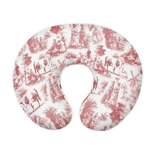 French Countryside Nursing Pillow Cover Rustic Style Baby Boys or Girls Removable Nursing Covers for Breastfeeding Pillows, Bottle Feeding Pillow Cover