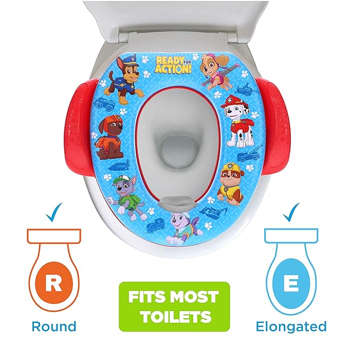Nickelodeon PAW Patrol "Rescue Pups" Soft Potty Seat and Potty Training Seat - Soft Cushion, Baby Potty Training, Safe, Easy to Clean