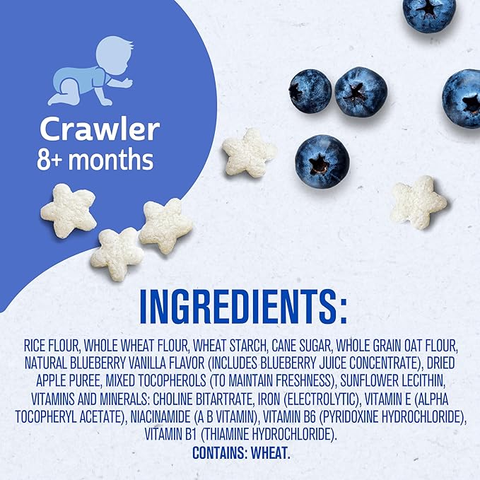 Gerber Baby Snacks Puffs, Blueberry, 1.48 Ounce (Pack of 6)