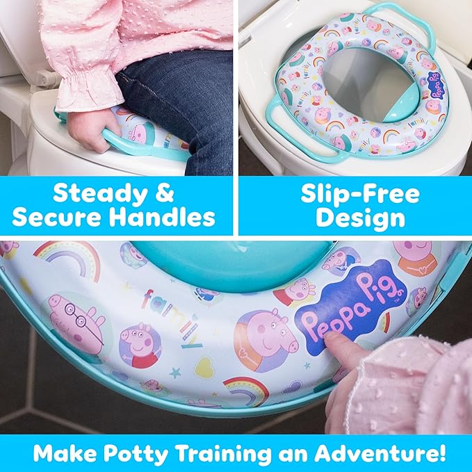 Peppa Pig Soft Potty Training Toilet Seat, Baby Potty Training, Safe, Easy to Clean