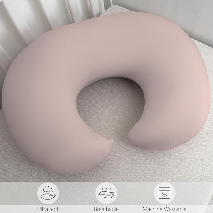 Susurration 2 Pack Nursing Pillow Cover,Ultra Soft and Stretchy Compatible with Boppy Breastfeeding Pillow,Comfortable and Skin-Friendly Slipcovers for Newborn Boys & Girls（Swan）