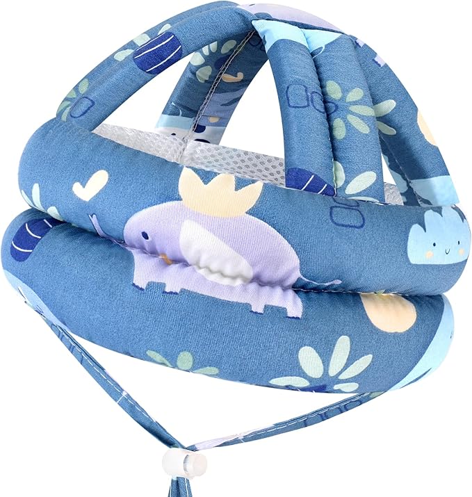 Accmor Baby Helmet for Crawling Walking, Cute Toddler Head Protector Adjustable No Bumps and Soft Cushion, Breathable Infant Safety Cap for Boys Girls Learning to Walk