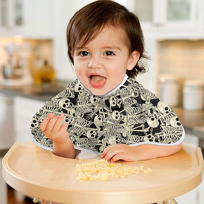 Gothic Skull Skeletons Burp Cloths Baby Boys Girls Absorbent Soft Cotton Burping Cloths Rags 1 Pack