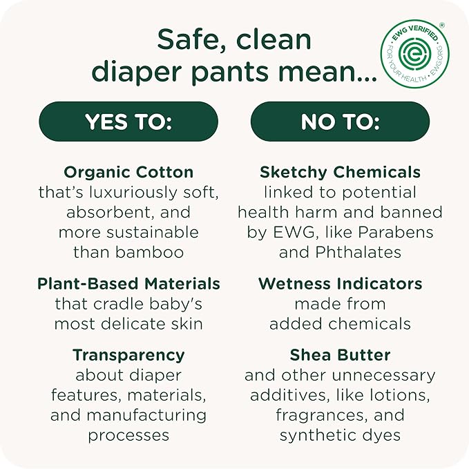 HealthyBaby Size 7 Pull Up Style Training Pants (30 Count) – Easy Pull-On & Tear-Away Design for Potty Training – Leak Protection for Active Toddlers – EWG-Verified Safe, Plant-Based