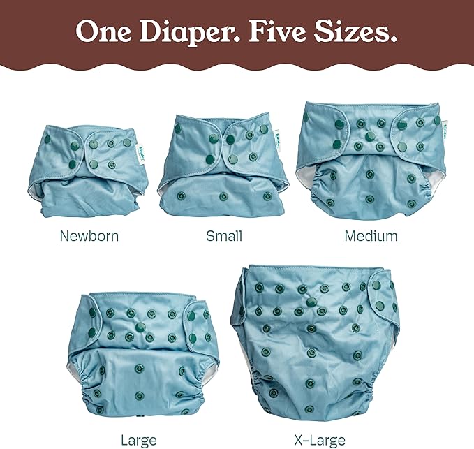 Kinder Cloth Diapers Reusable Baby Diapers Pocket Style Athletic Wicking Jersey, Wet Bag, Newborn to Potty Training 7-60lbs, One Size, Inserts NOT Included (On the Farm, 3 Pack, Without Inserts)